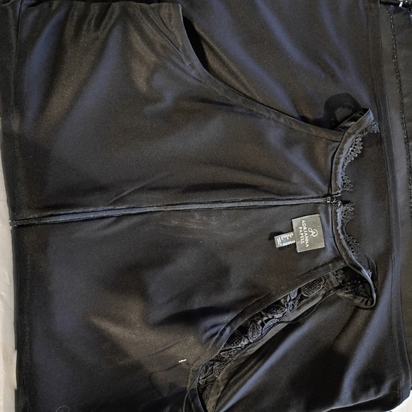 Adrianna Papell Black Lace Halter Cocktail Dress Size 16 Elegant Evening - Picture 7 of 11